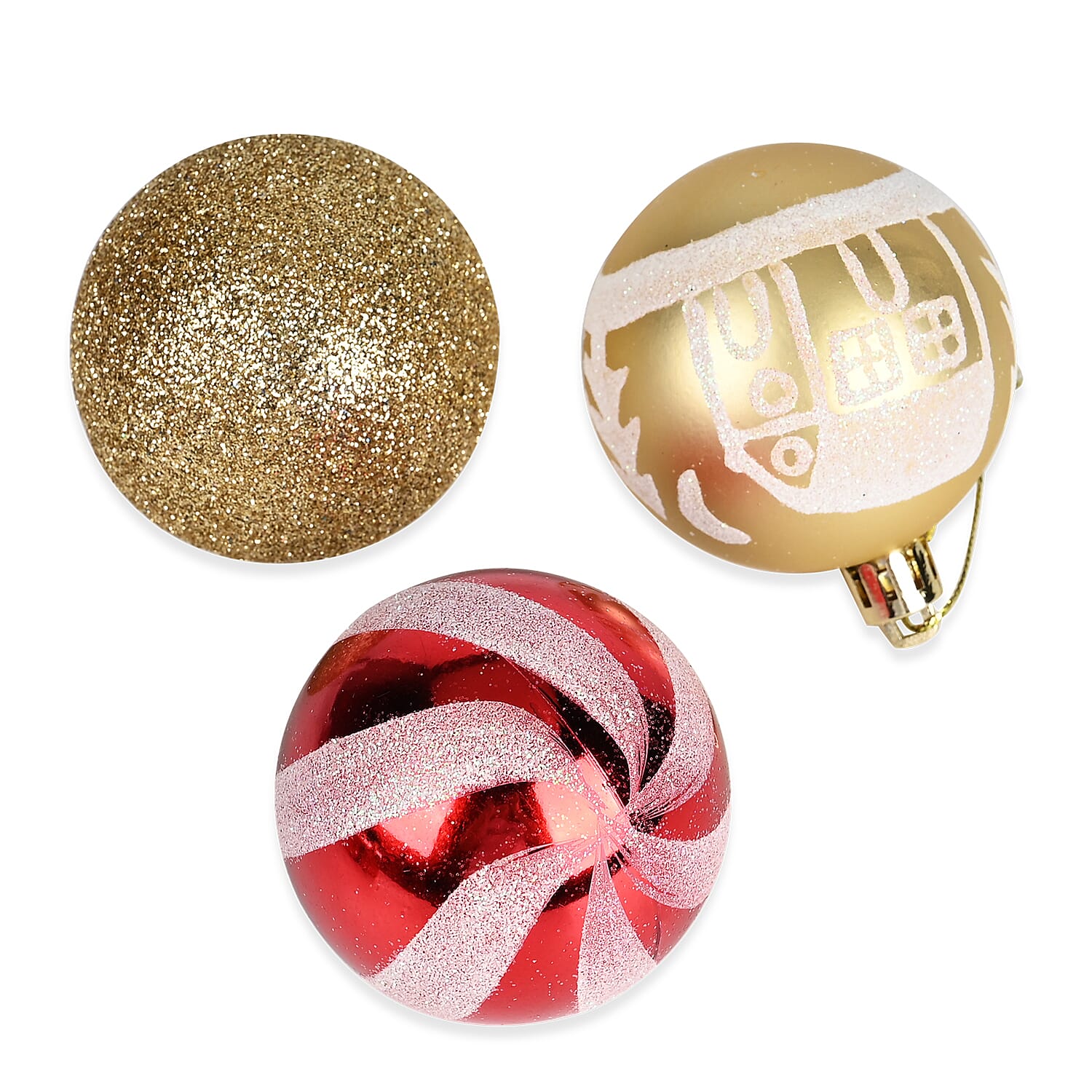 Set of 87 Christmas Balls; Mini multi-colour Christmas decorative hanging balls 7827667 7
