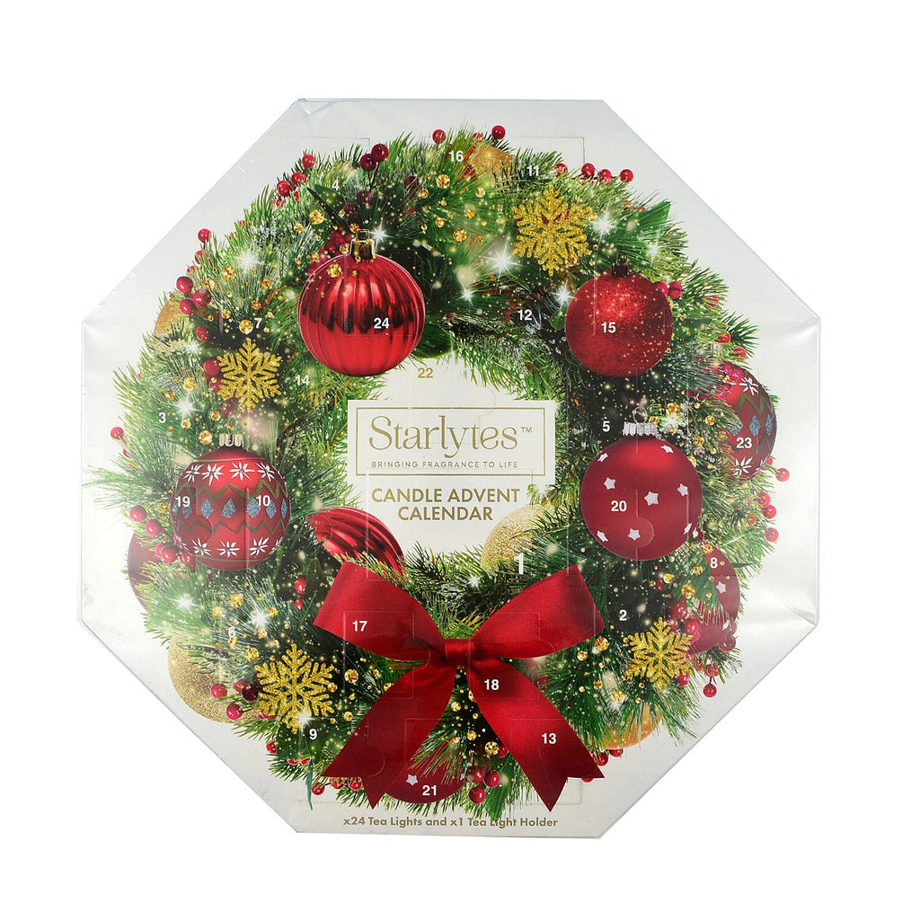 Starlytes Candle Christmas Advent Calendar - White & Green