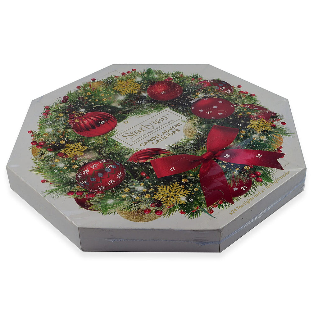 Starlytes Candle Christmas Advent Calendar - White & Green