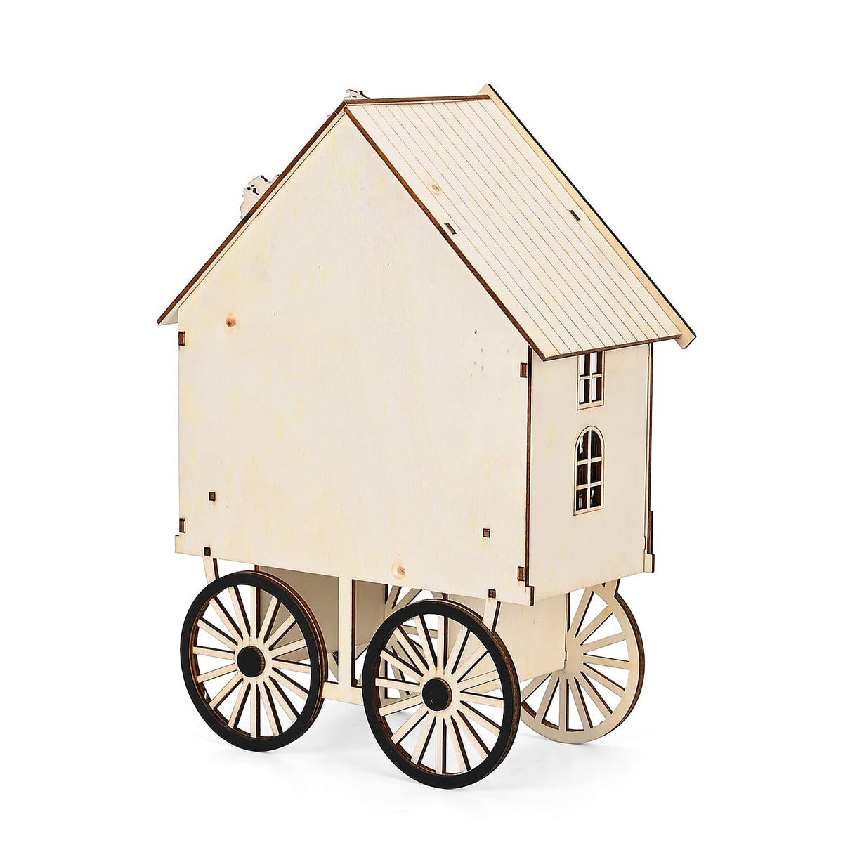 Musical LED Wooden Wagon Christmas Village Scene 7796852 4