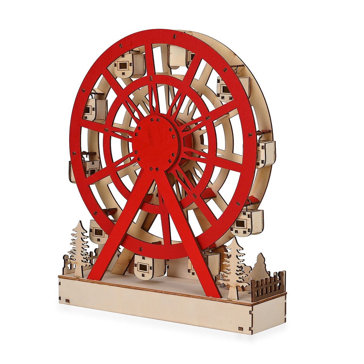 LED Wooden Christmas Ferris Wheel Music Box 7796873 4