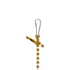 Animated Climbing Santa with Golden Pearls & Music (23 cm) Powered by 3 AA Batteries (not inc.) - Red & White