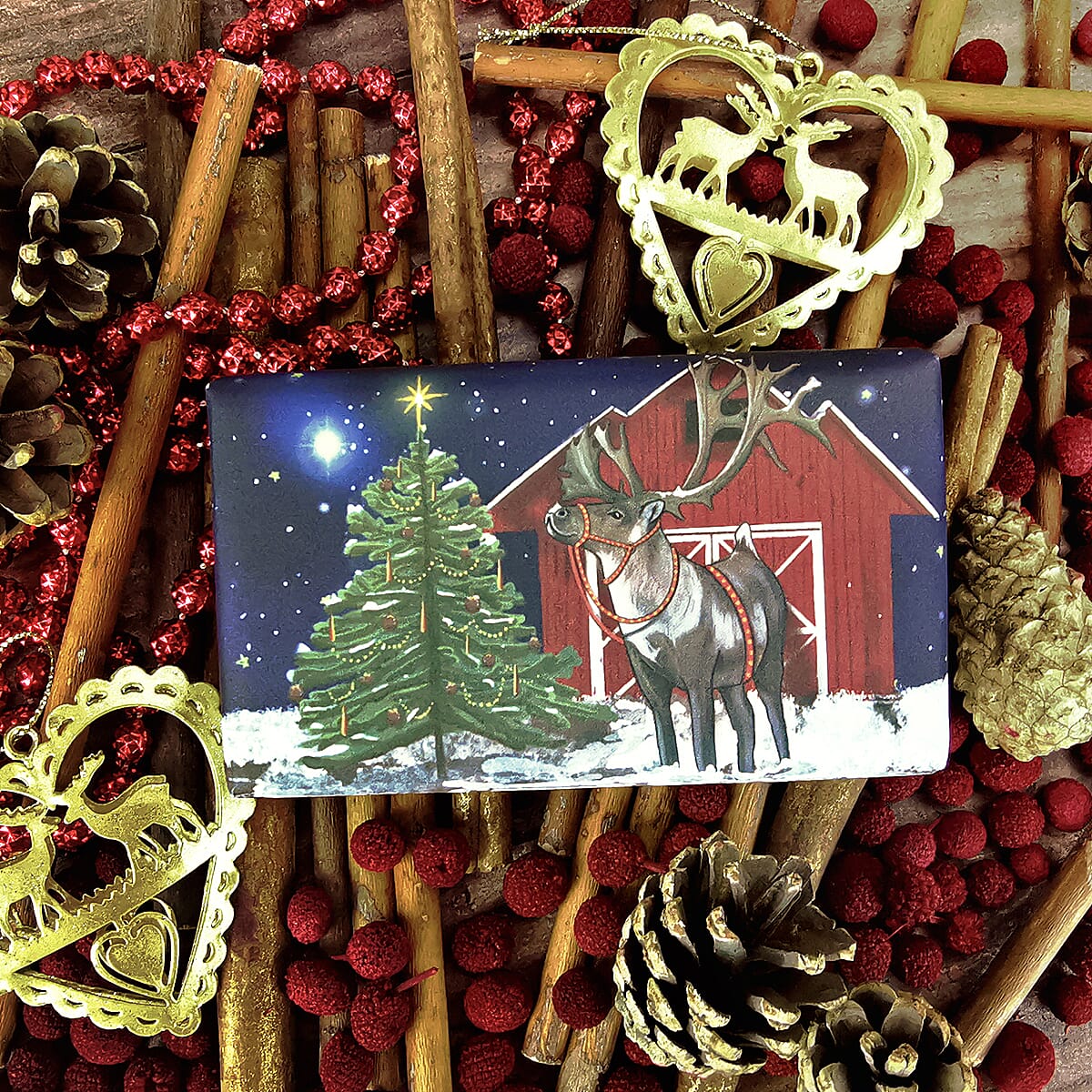 The English Soap Company - Christmas Reindeer (Fir Tree) Festive Soap Bar - 190g 8287977 3