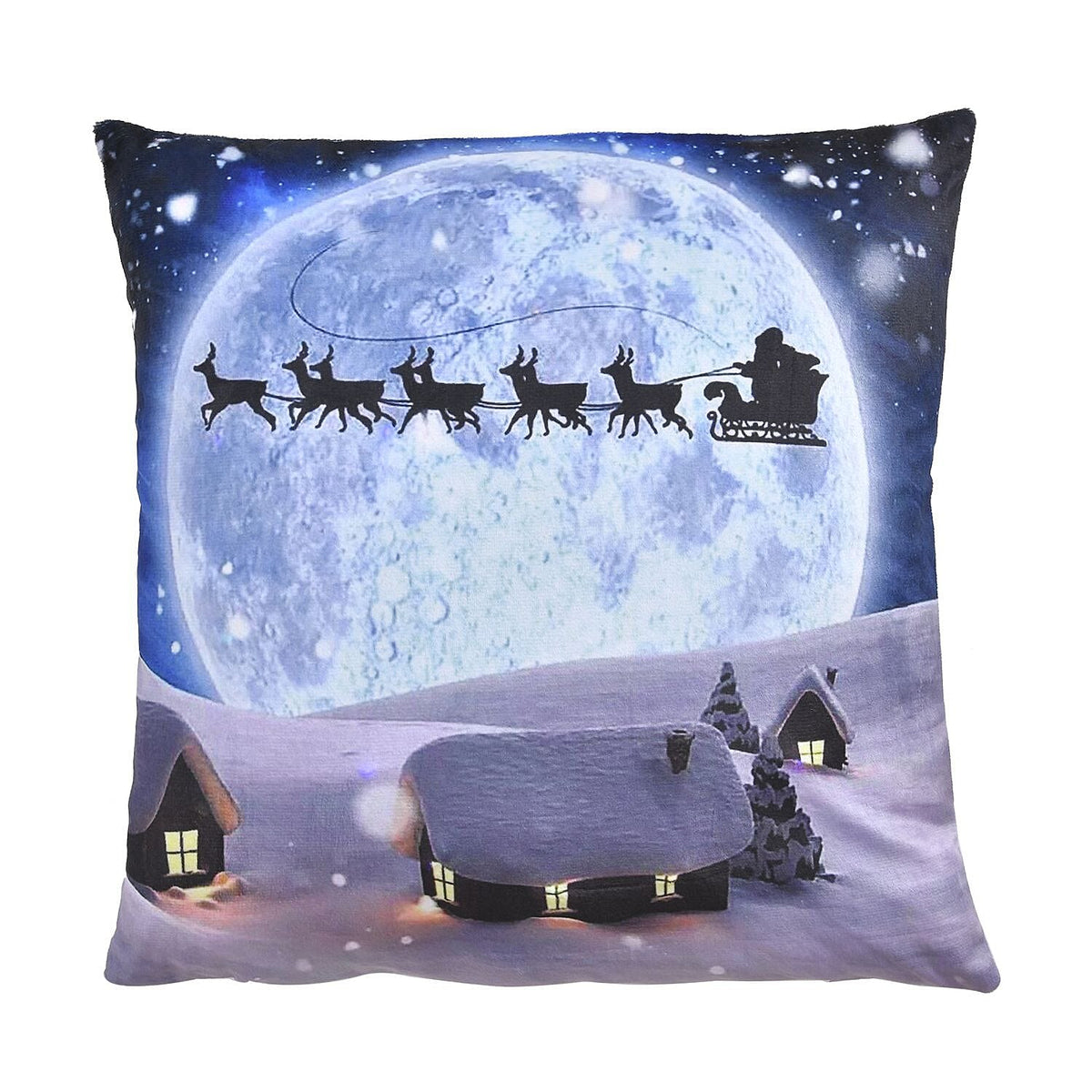 Christmas Theme LED Cushion Cover (Size 45 Cm) - Multi 8860228 2