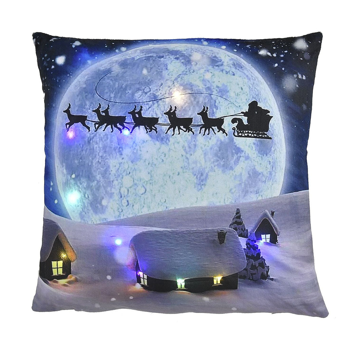 Christmas Theme LED Cushion Cover (Size 45 Cm) - Multi 8860228 3