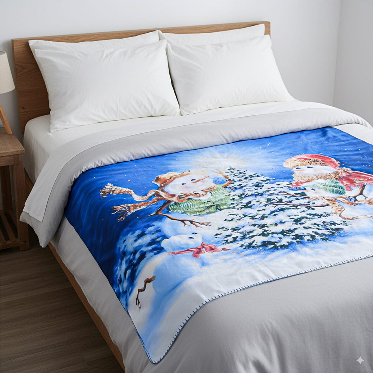 Christmas Tree Digital Printed Cozy Fleece 220 GSM Blanket (130x170cm) V32735321 3
