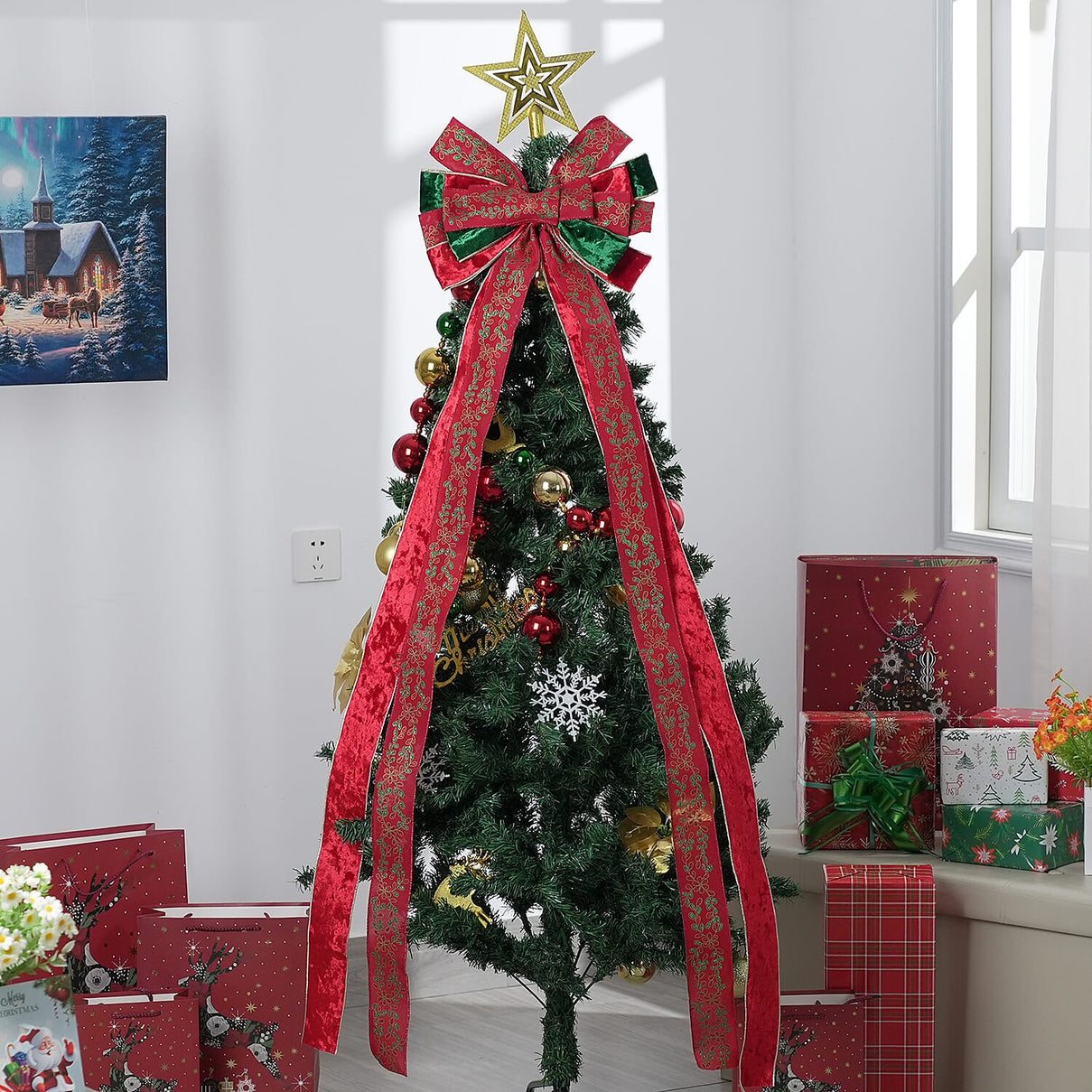 Christmas Ornament (Size - One Size) - Red Green &amp; Gold 8211950 2