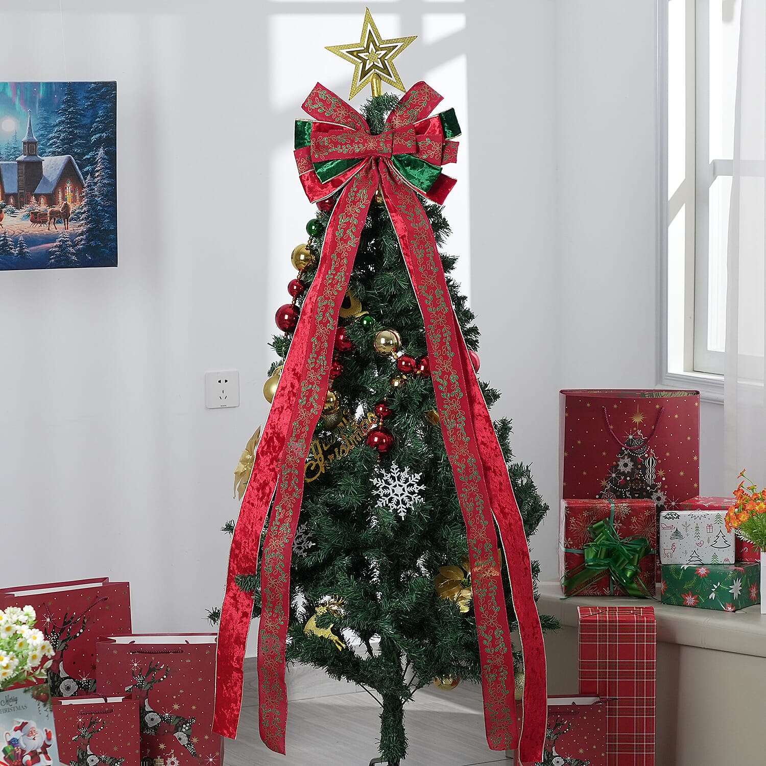 Christmas Ornament (Size - One Size) - Red Green &amp; Gold 8211950 2