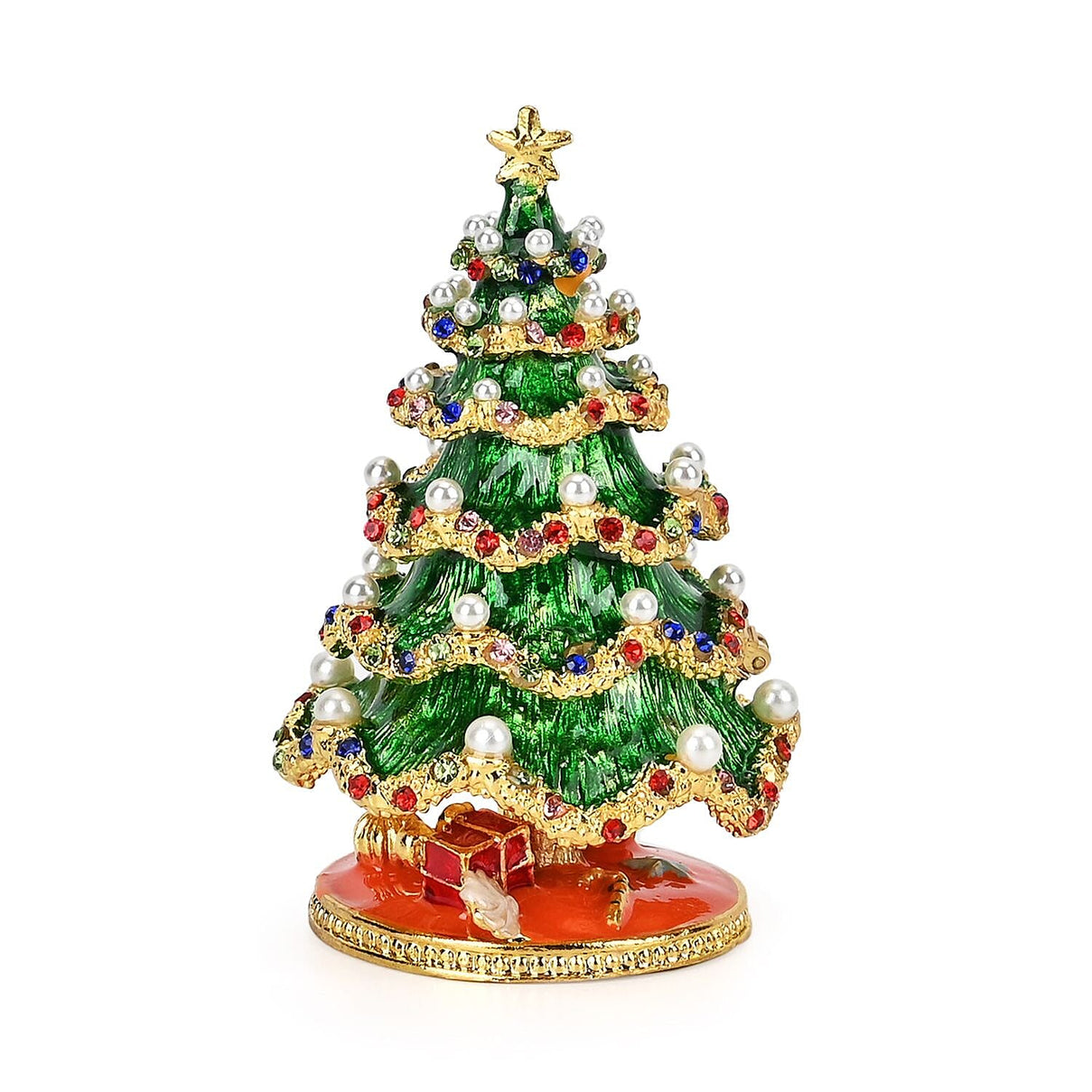 Christmas Tree Trinket Box (Size 5x6x1 cm) - Multi Colour 7629014 0