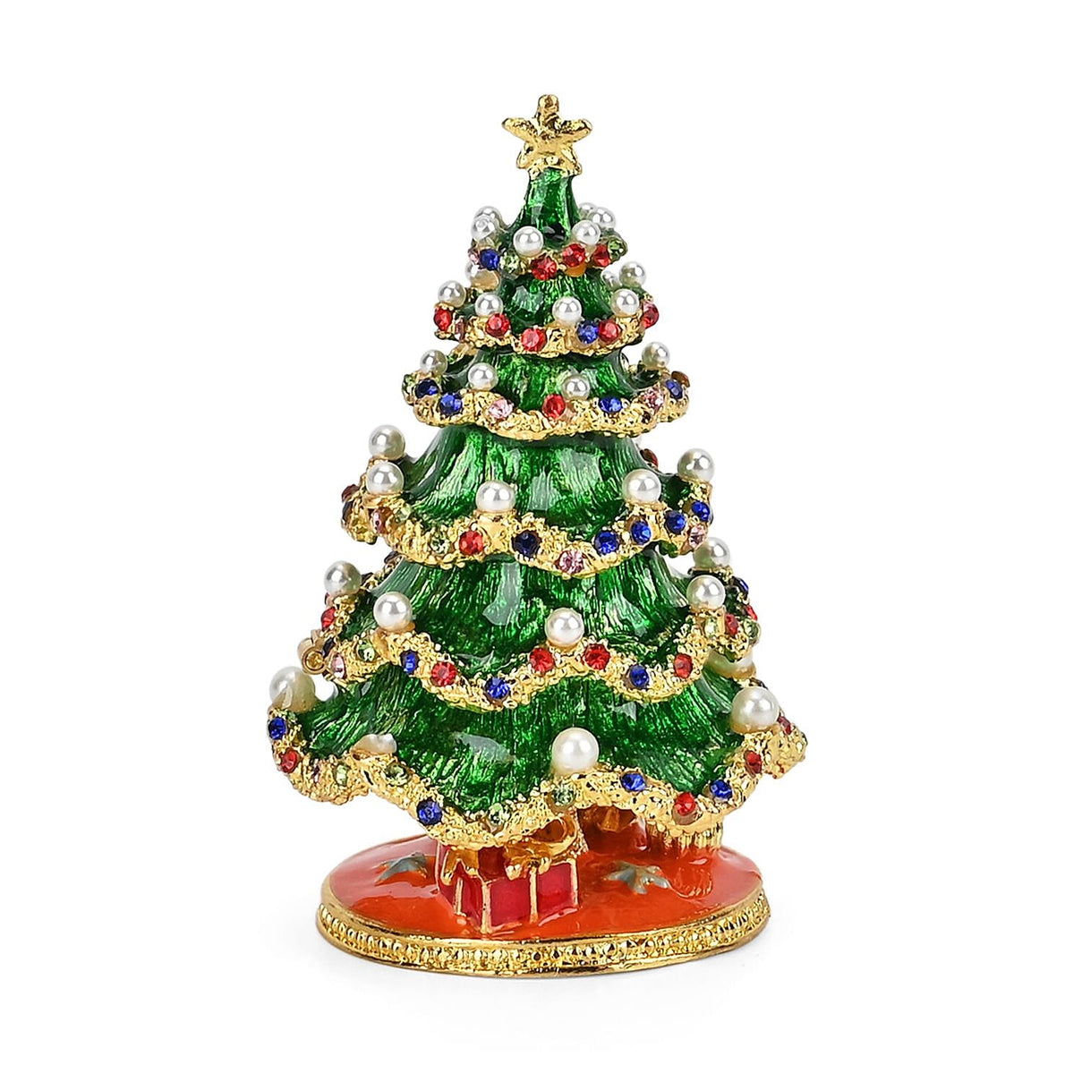 Christmas Tree Trinket Box (Size 5x6x1 cm) - Multi Colour 7629014 2