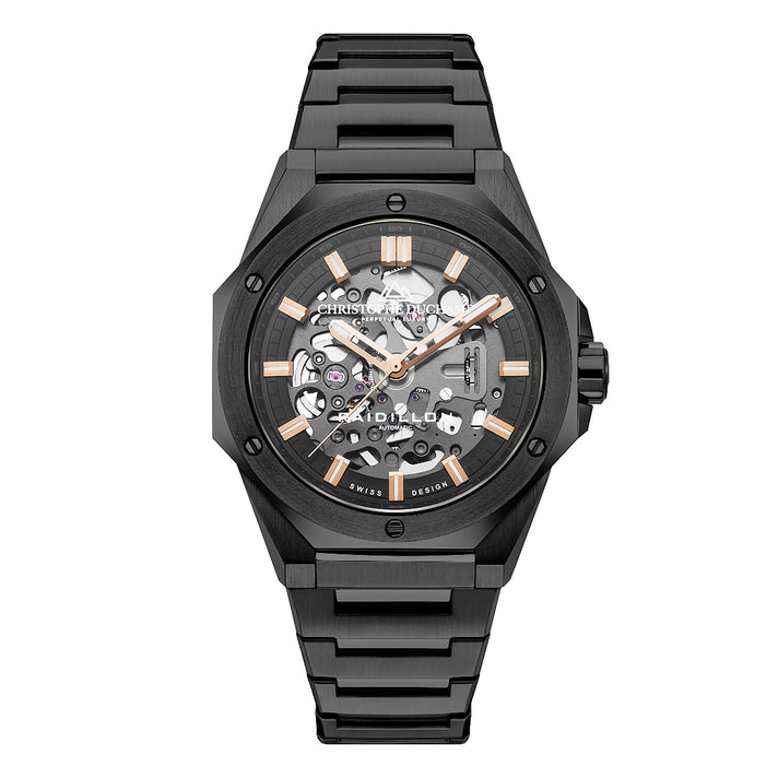 Christophe Duchamp Japanese Raidillon Skeleton Automatic Mens Watch in Stainless Steel 7682798 1