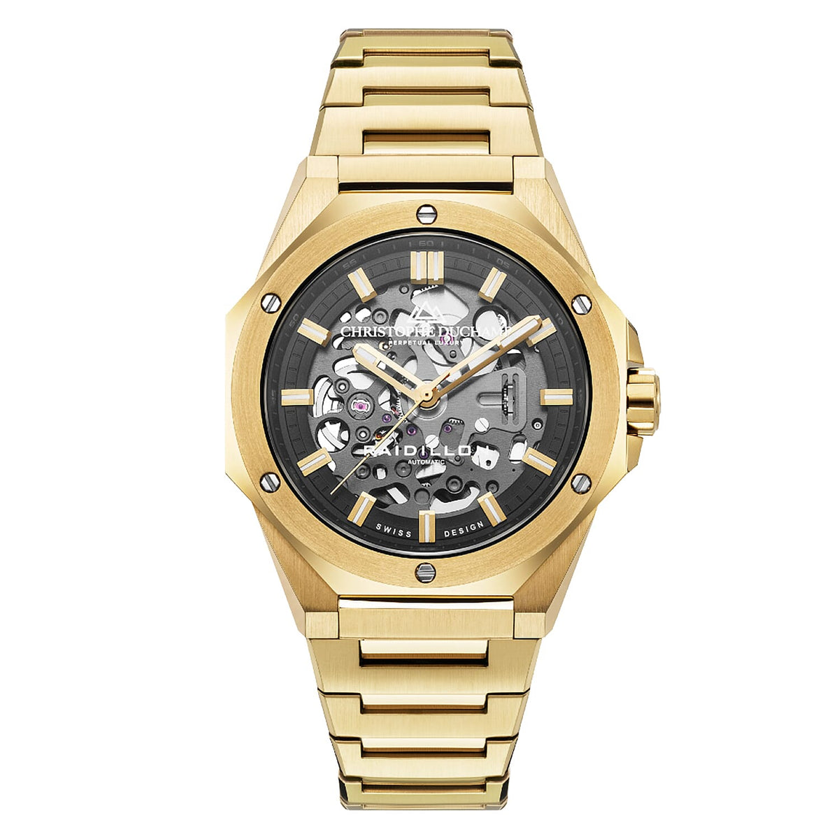 Christophe Duchamp Japanese Raidillon Skeleton Automatic Mens Watch in Stainless Steel 7682799 0