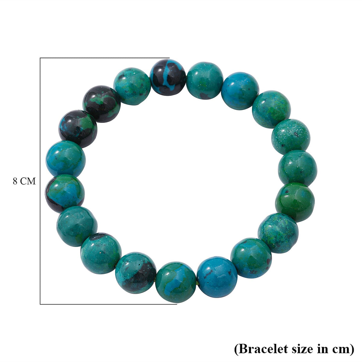 Chrysocolla Beads Bracelet (Size 7) Stretchable 120.00 Ct. 7083475 4