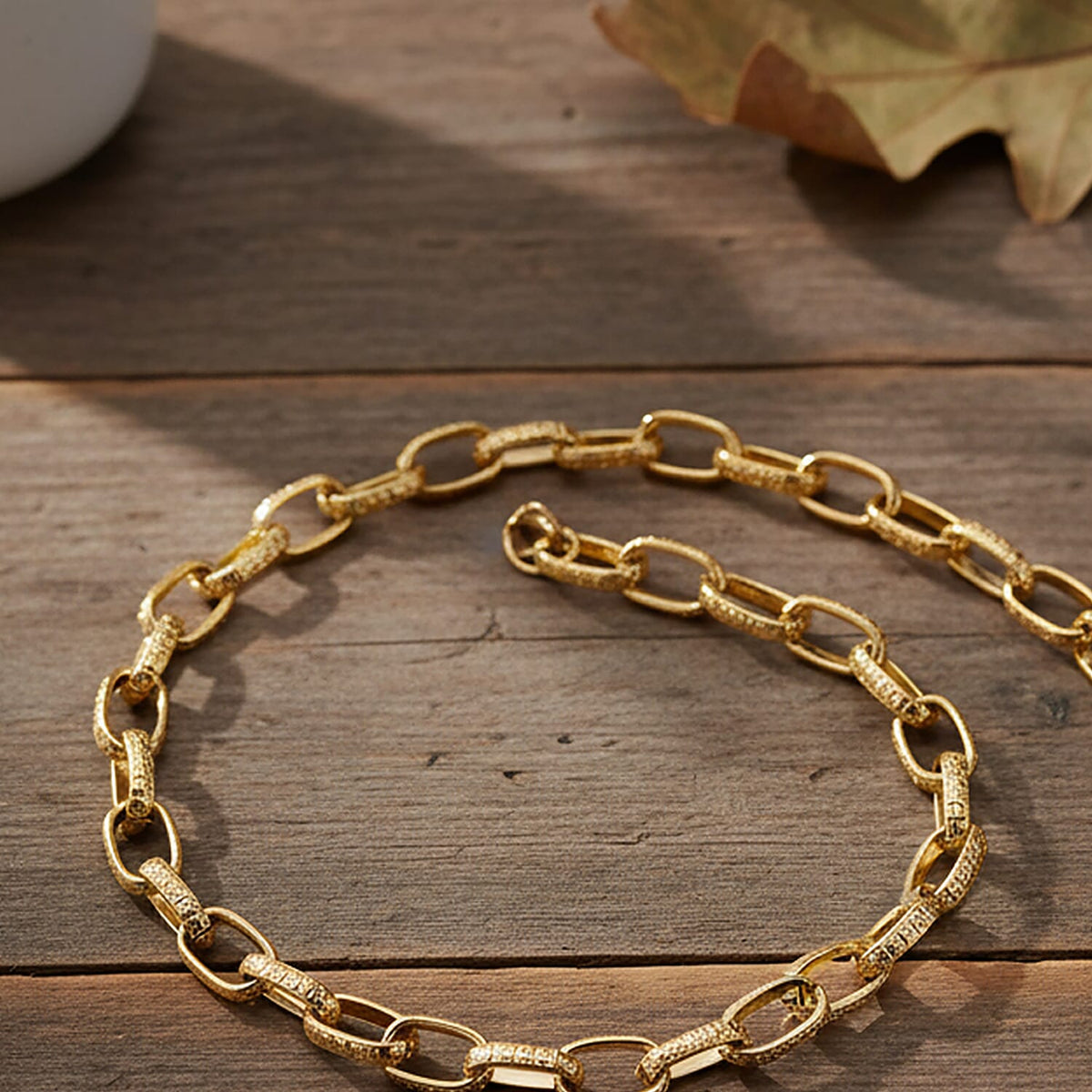 Chunky Paperclip Necklace (Size - 20 - 2 Inch Ext) in Yellow Gold Plated 8282943 3
