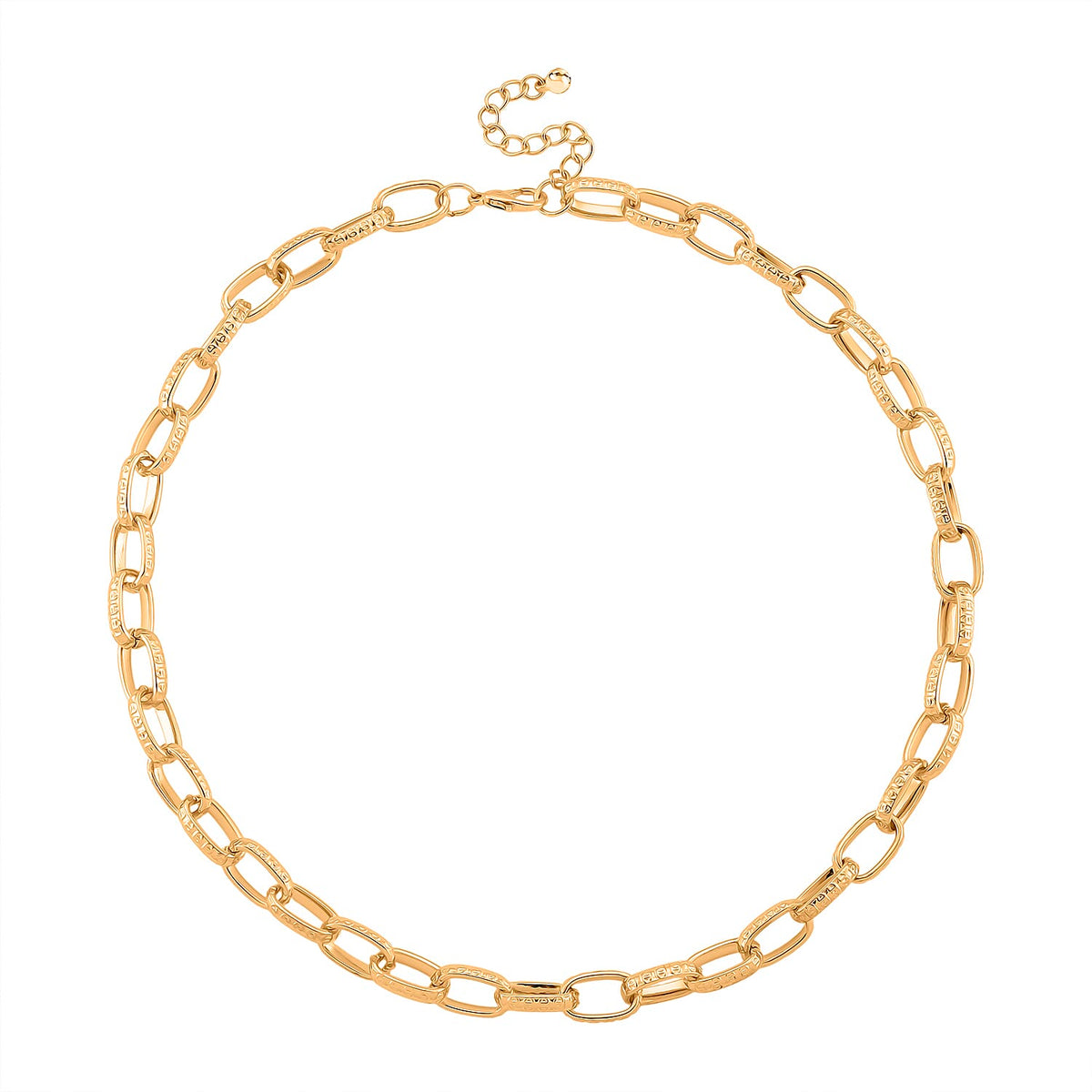 Chunky Paperclip Necklace (Size - 20 - 2 Inch Ext) in Yellow Gold Plated 8282943 9