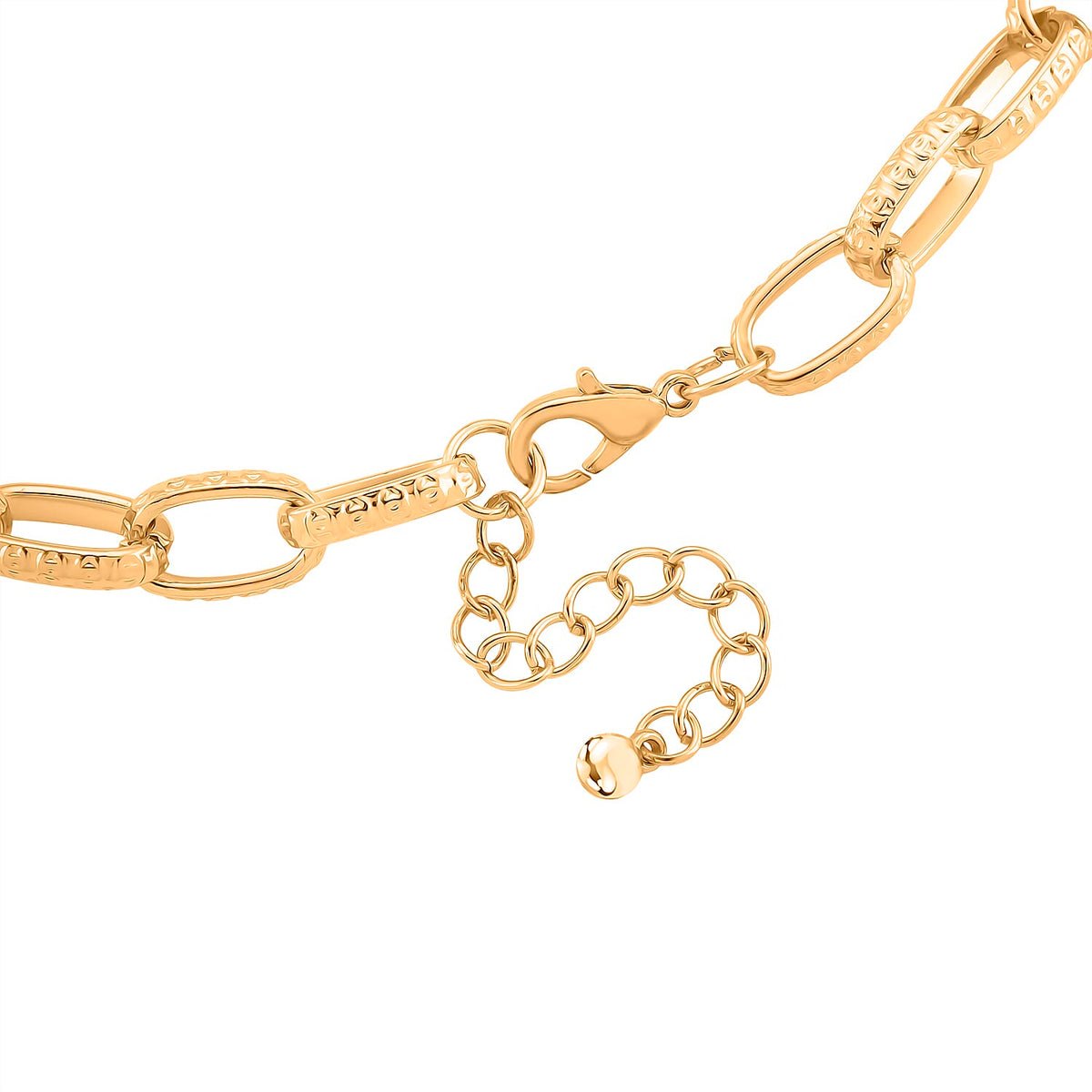 Chunky Paperclip Necklace (Size - 20 - 2 Inch Ext) in Yellow Gold Plated 8282943 11