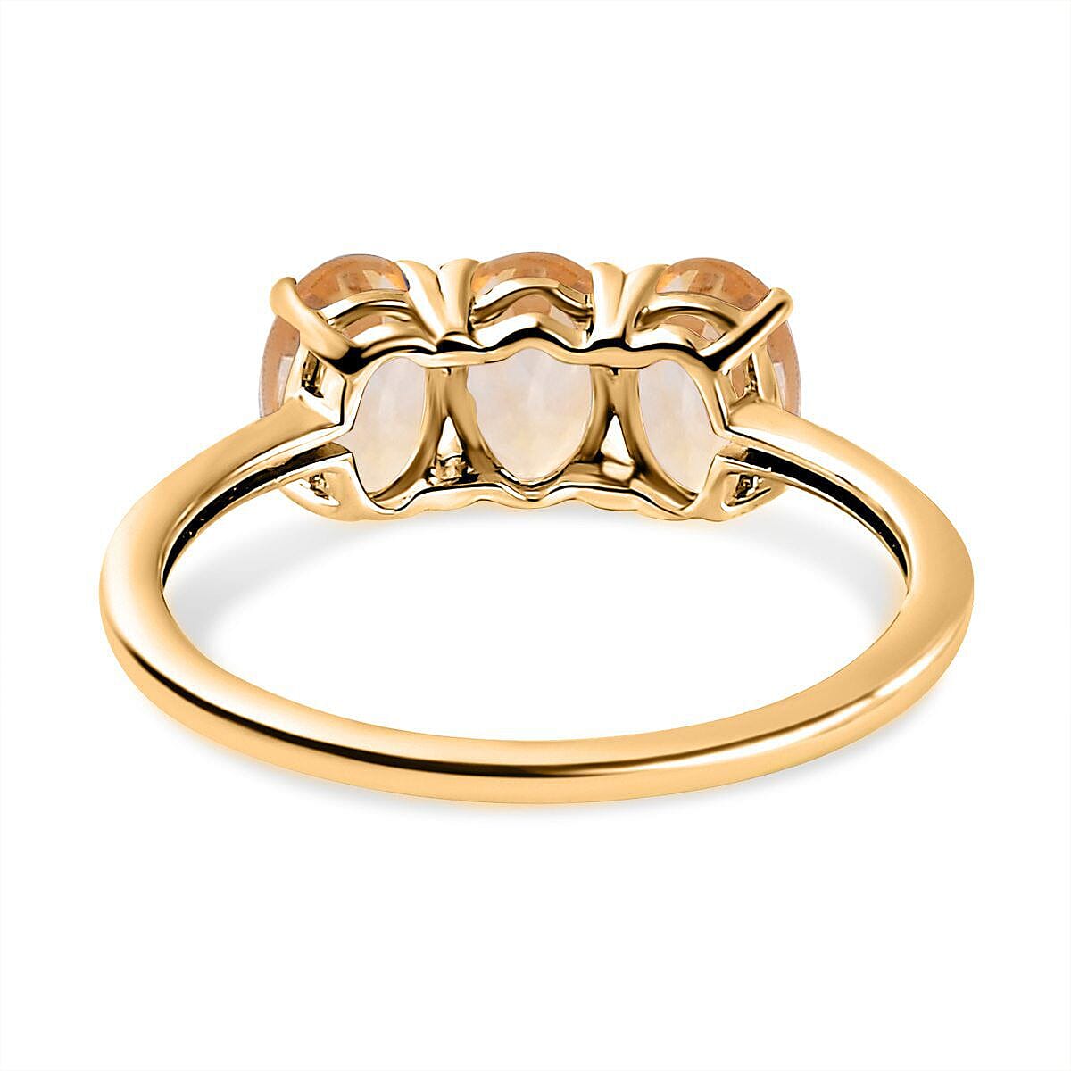 Citrine 3 Stone Ring in 18K Vermeil Yellow Gold Plated Sterling Silver 1.32 Ct. 7362876 9
