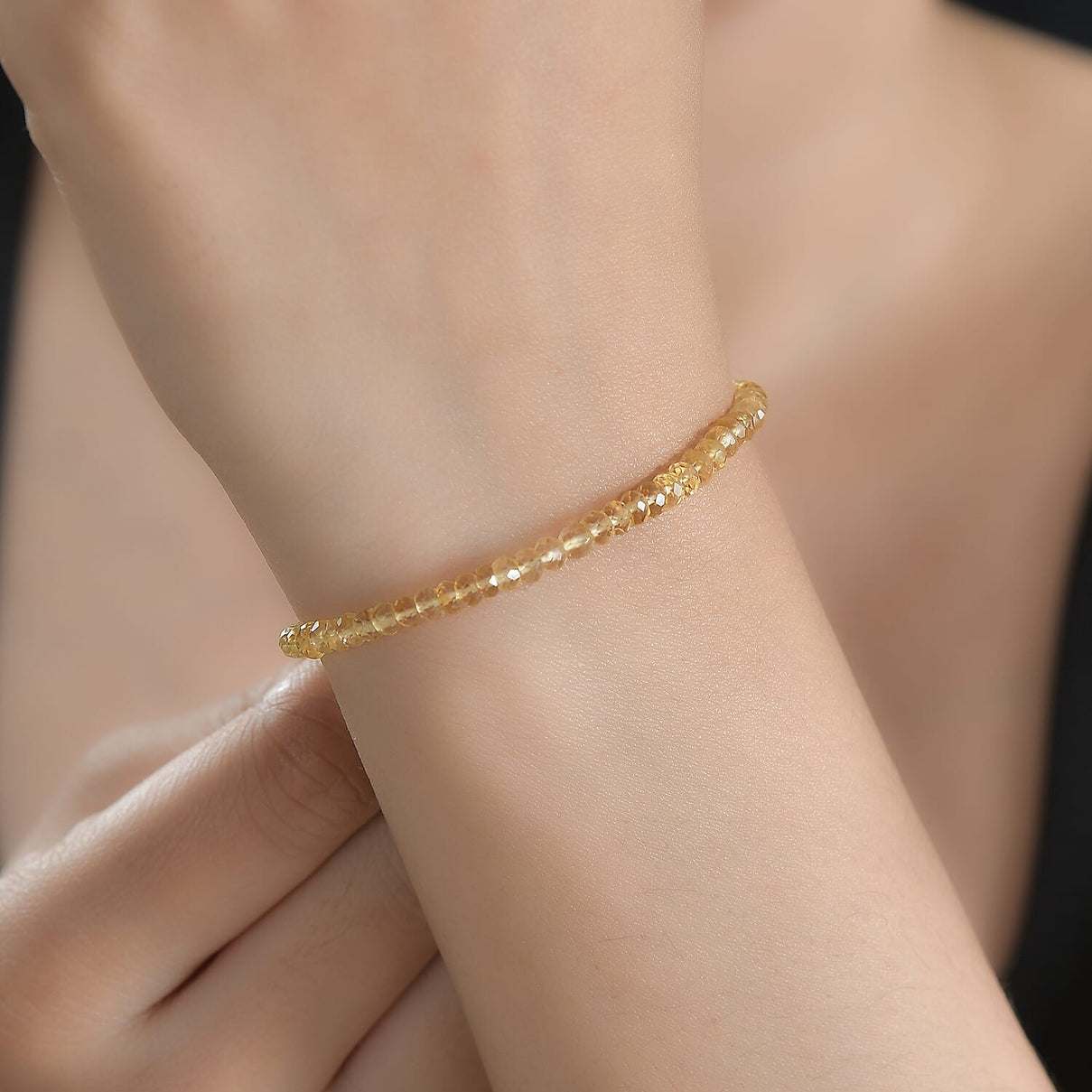 Citrine Adjustable Bracelet (Size - 6.5 - 9.5) in Rhodium Overlay Sterling Silver 10.0 Ct. 7955958 3
