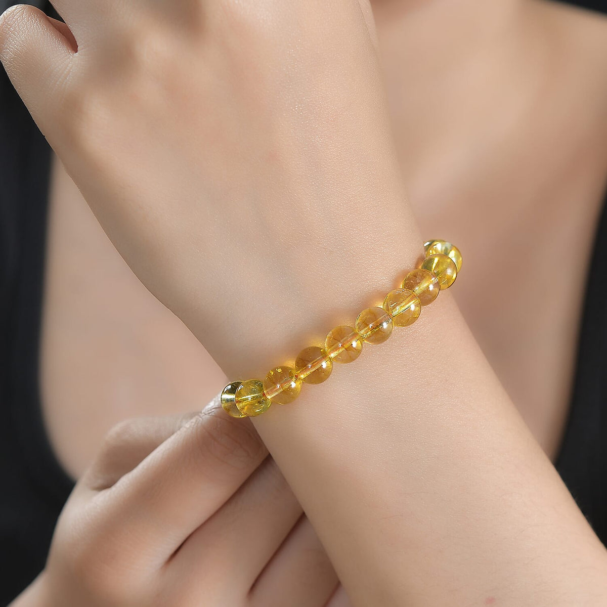 Citrine Adjustable Bracelet (Size - 6.5 - 9) in Rhodium Overlay Sterling Silver 40.0 Ct. 7955948 2
