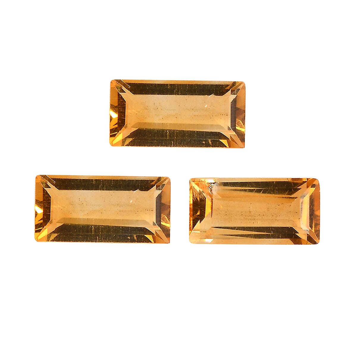 Set of 3 Citrine Loose Gemstones in Baguette Shape 0.9 Ct. 8062232 0