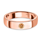 Citrine Band Ring in Rose Gold Overlay Sterling Silver