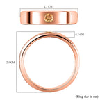 Citrine Band Ring in Rose Gold Overlay Sterling Silver