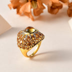 GP Celestial Collection - Citrine & Natural Zircon Ring in Platinum & 18K YG Vermeil Plated Sterling Silver 7.24 Ct