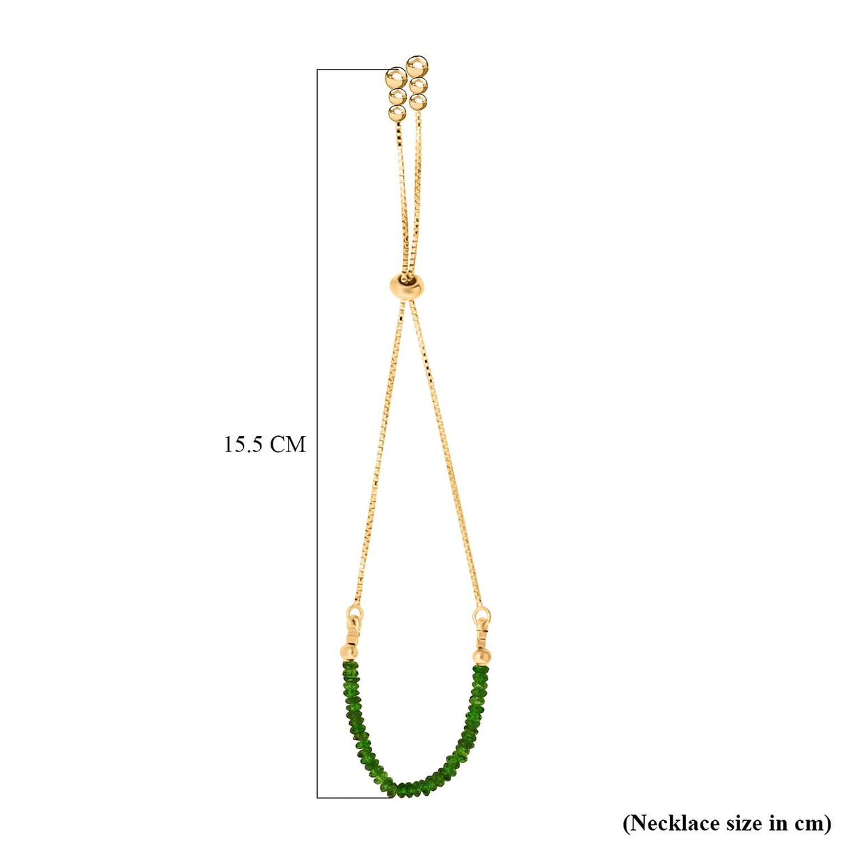 Chrome Diopside Bracelet (Size 6.5 - 8 Adjustable) in Yellow Gold Plated Sterling Silver 7.00 Ct. 8323650 5