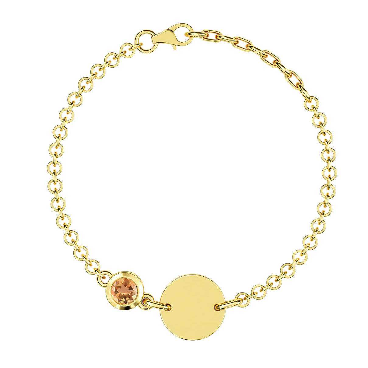 Citrine Bracelet in Gold Plated Sterling Silver 3627390 0