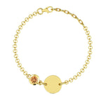 Citrine Bracelet (Size 5 with 1 Inch Extender) in 14K Gold Overlay Sterling Silver, Silver Wt 8.42 Gms