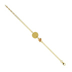 Citrine Bracelet (Size 5 with 1 Inch Extender) in 14K Gold Overlay Sterling Silver, Silver Wt 8.42 Gms