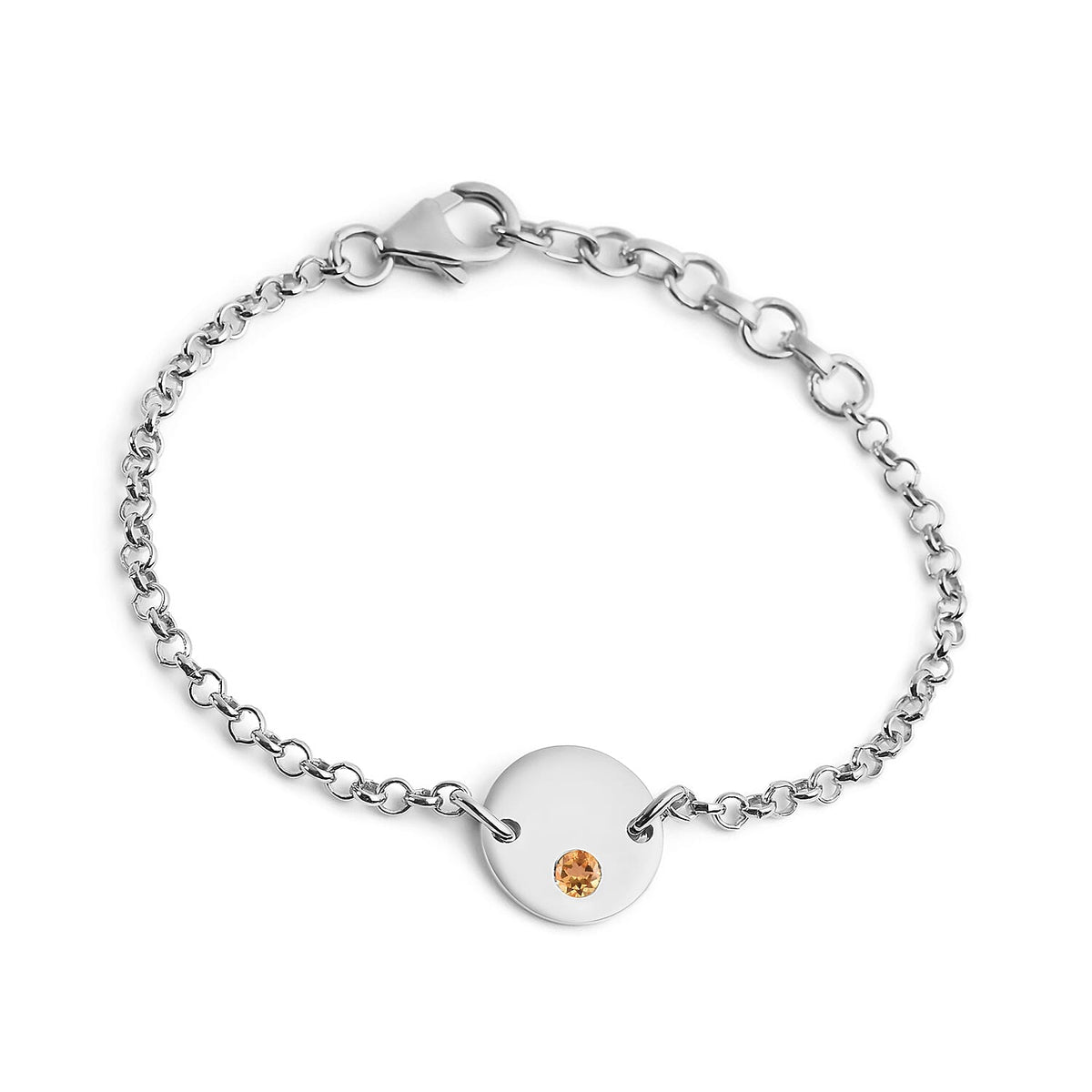 Citrine Bracelet in Platinum Plated Sterling Silver 3627903 0
