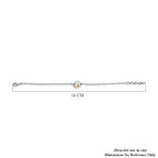 Citrine Bracelet (Size 6 with Extender) in Platinum Overlay Sterling Silver