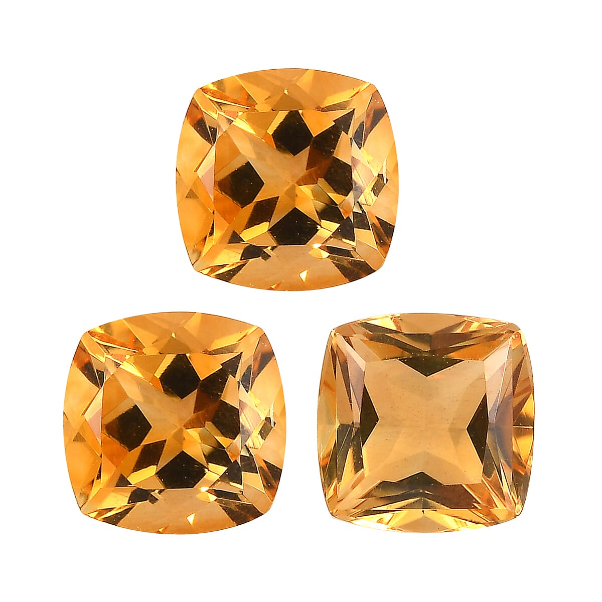 Set of 3 Citrine Loose Gemstones in Cushion Shape 2.35 Ct. 8062236 0