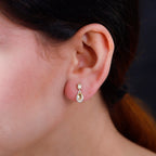 Citrine Dangle Earrings Sterling Silver 1.25 Ct