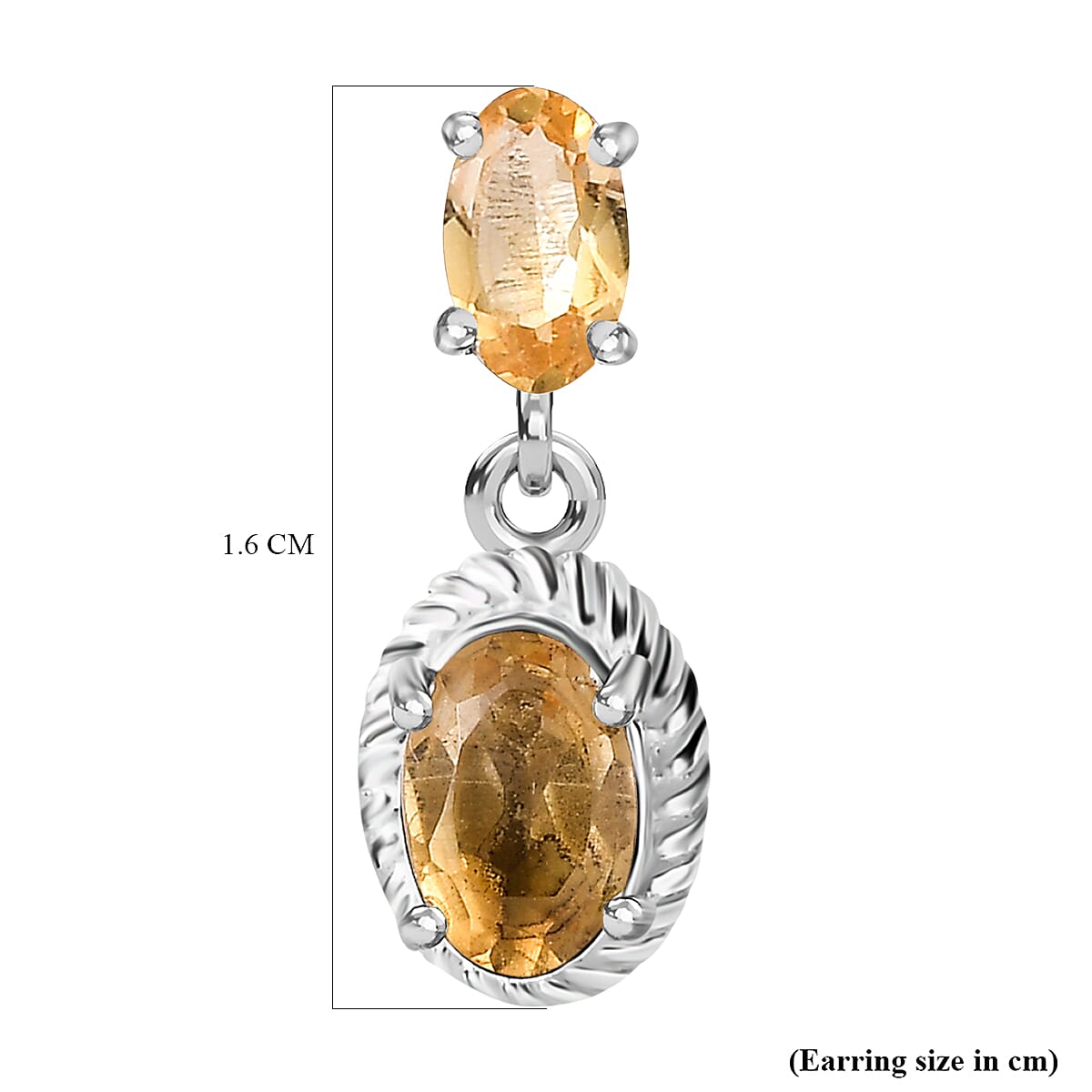 Citrine Dangle Earrings Sterling Silver 1.25 Ct 7812460 6