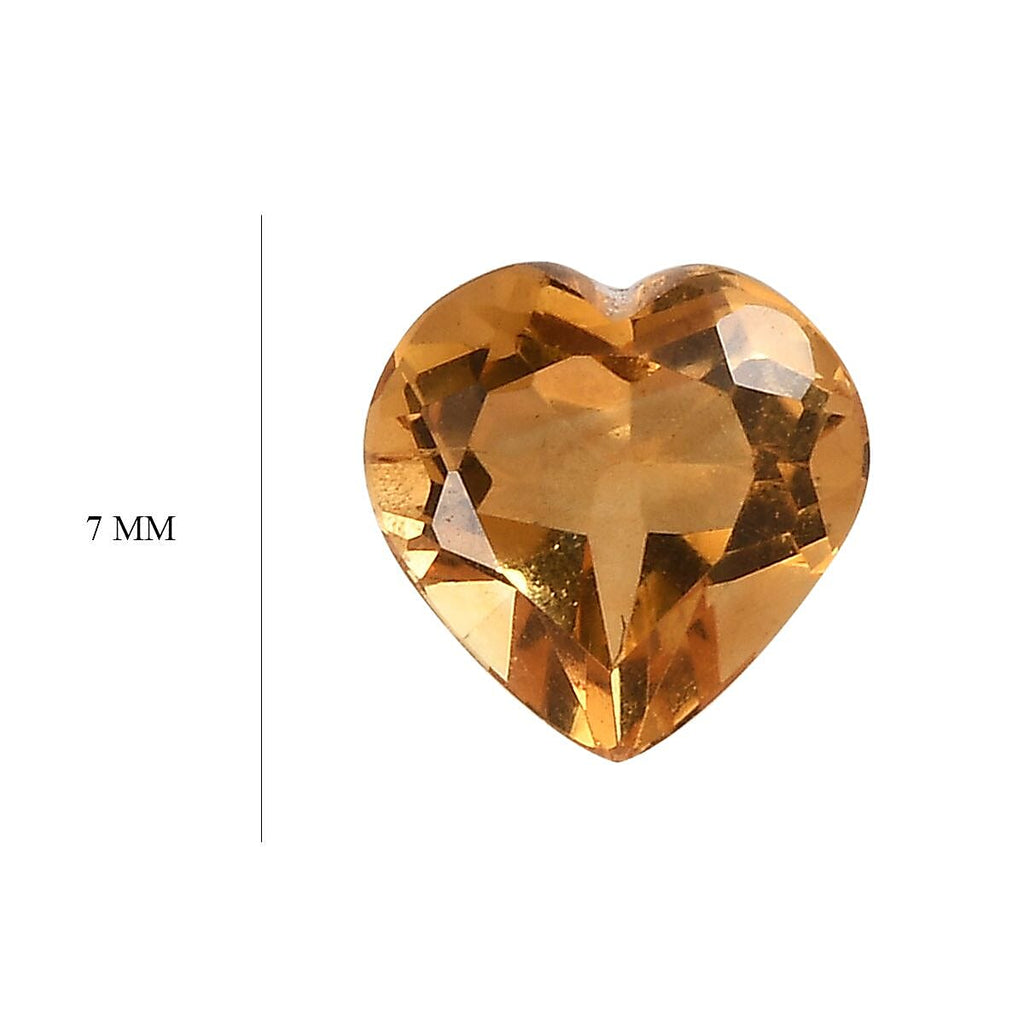 Citrine Heart Shape Gemstone 0.89 Ct