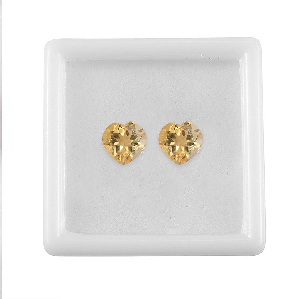 Citrine Heart Shape Gemstones 3.02 Ct