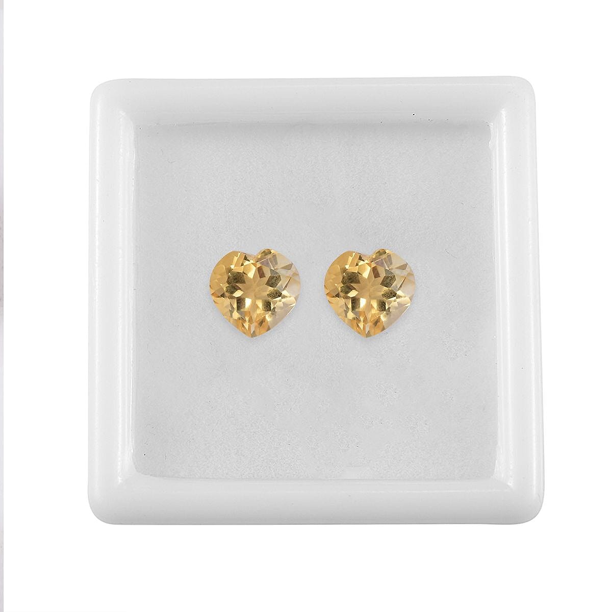Set of 2 AA Citrine Loose Gemstones in Heart Shape (8mm) 3.02 ct. 8025474 3