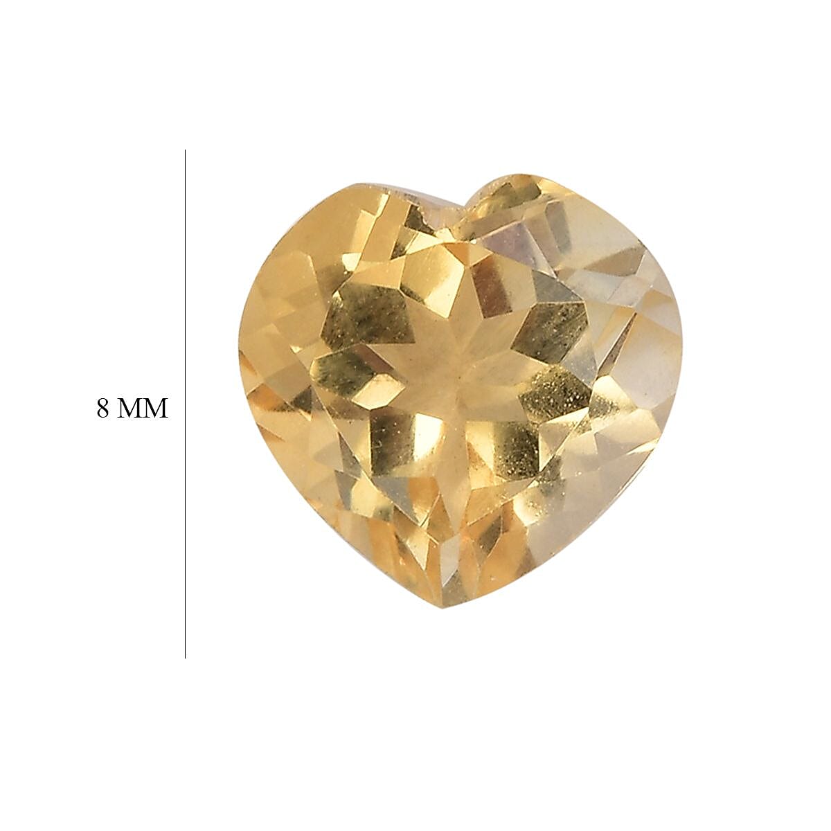 Set of 2 AA Citrine Loose Gemstones in Heart Shape (8mm) 3.02 ct. 8025474 4