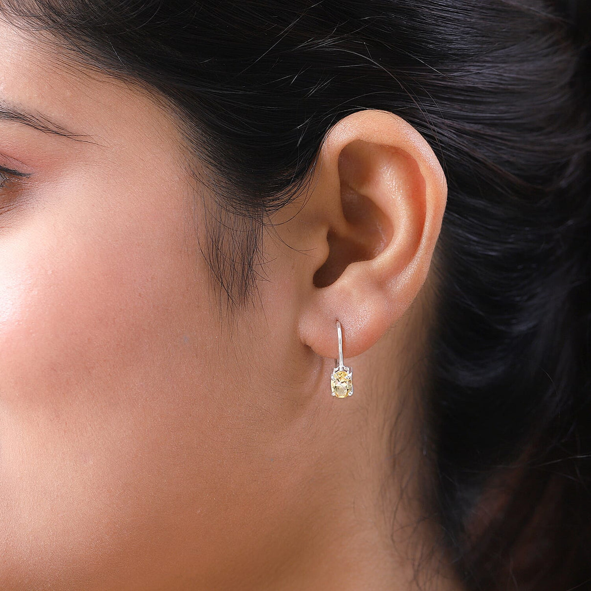 Citrine Lever Back Earrings in Sterling Silver 1.41 Ct. 7211128 3