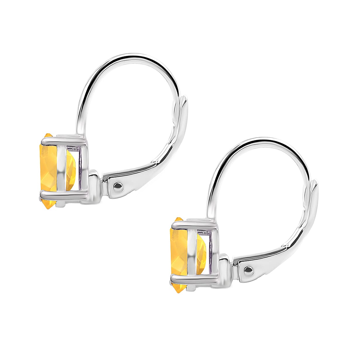 Citrine Lever Back Earrings in Sterling Silver 1.41 Ct. 7211128 4