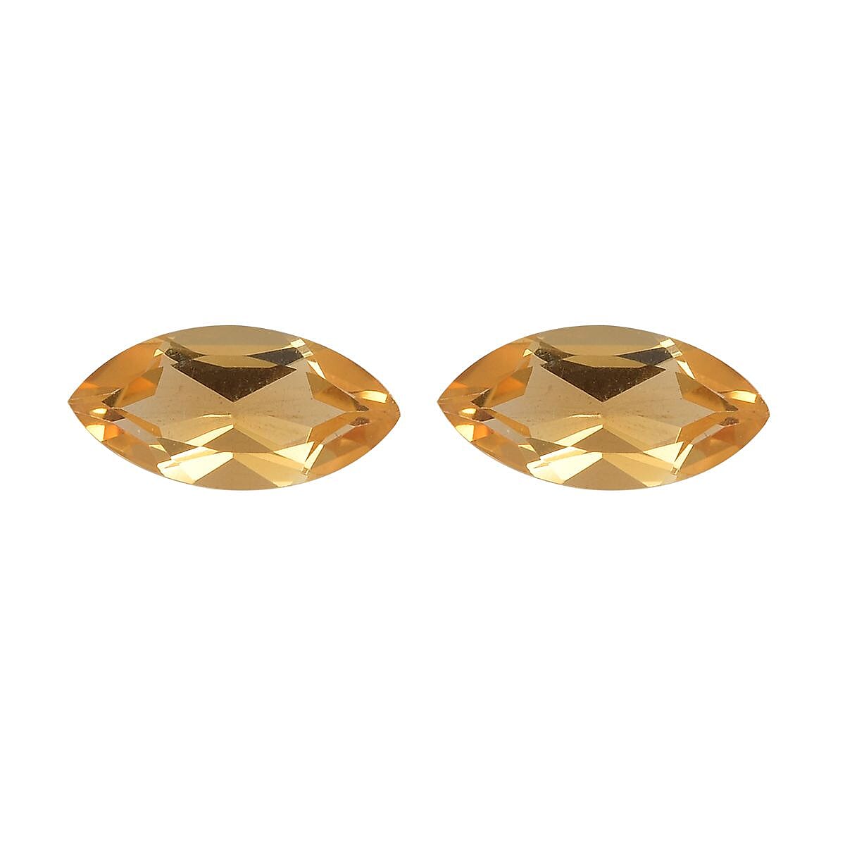 Set of 2 A Citrine Loose Gemstones in Marquee Shape (10x5mm) 1.67 ct. 8025475 0