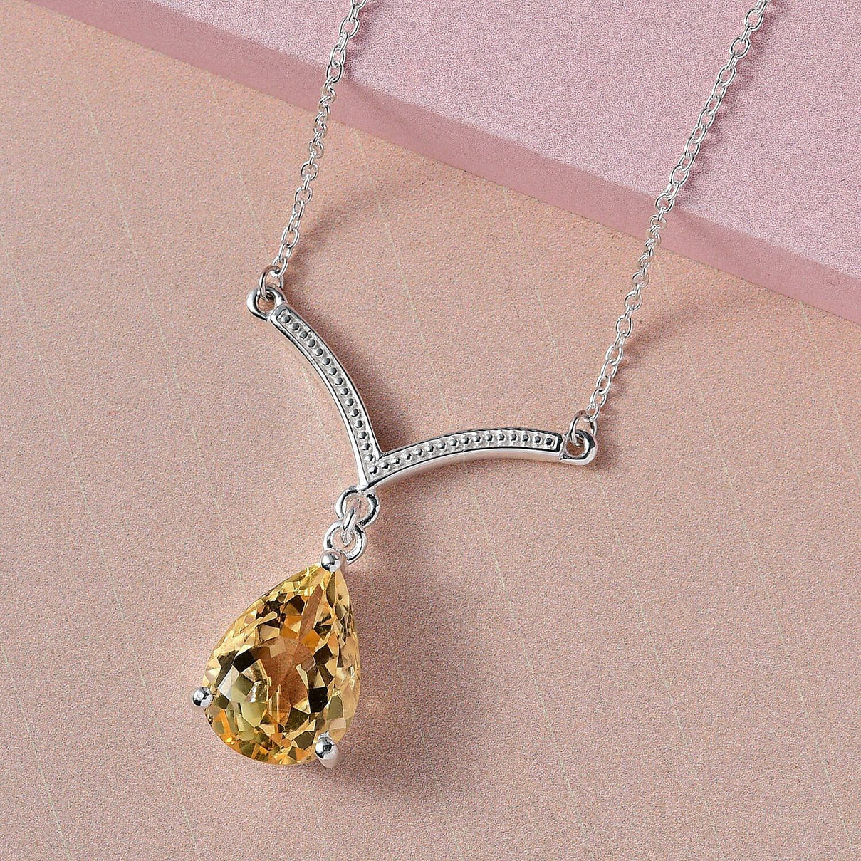 Citrine Necklace (Size - 20) in Sterling Silver 4.479 Ct. 7228567 2