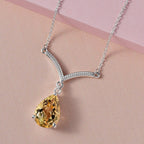 Citrine Necklace (Size - 20) in Sterling Silver 4.479 Ct.