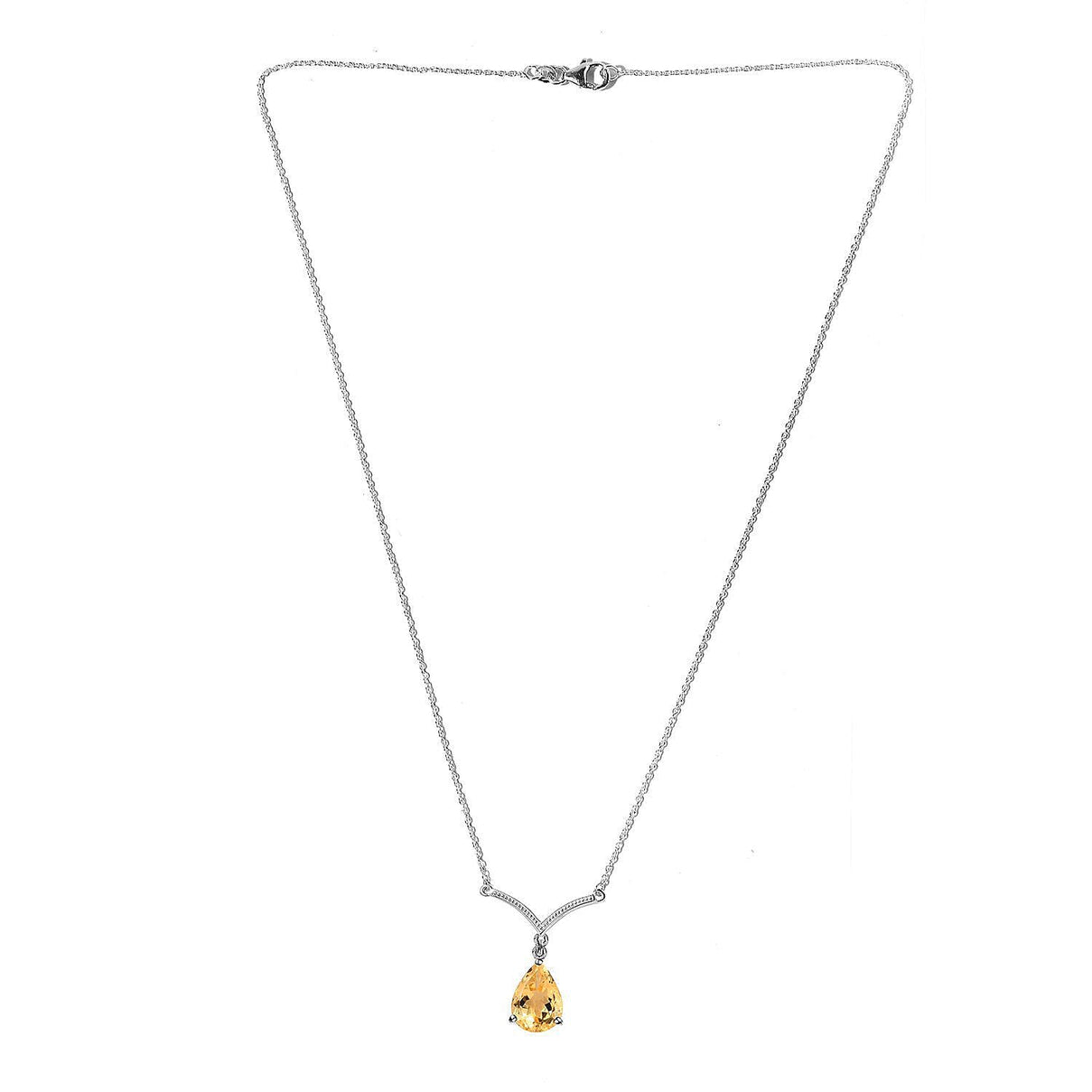 Citrine Necklace (Size - 20) in Sterling Silver 4.479 Ct. 7228567 3