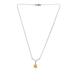 Citrine Necklace (Size - 20) in Sterling Silver 4.479 Ct.