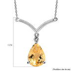 Citrine Necklace (Size - 20) in Sterling Silver 4.479 Ct.