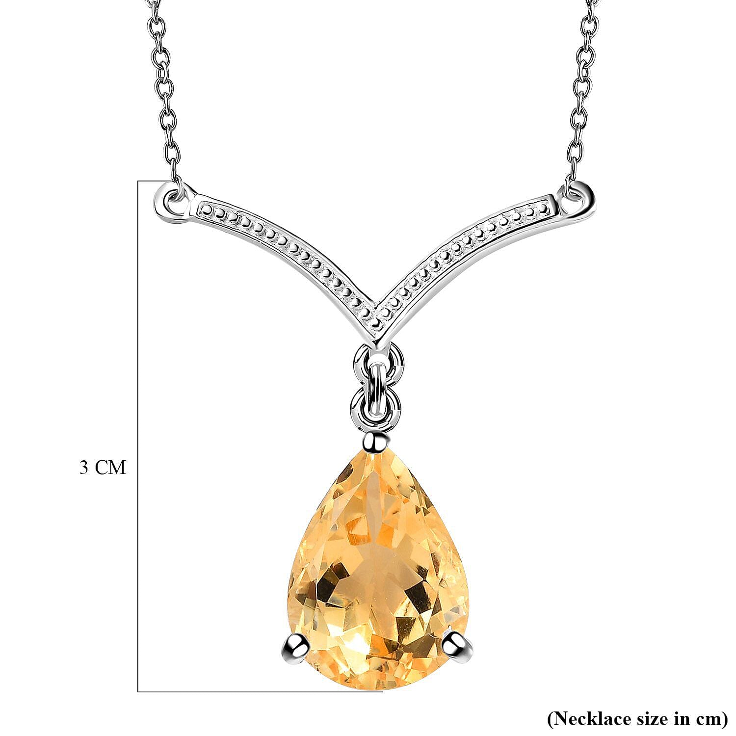 Citrine Necklace (Size - 20) in Sterling Silver 4.479 Ct. 7228567 5