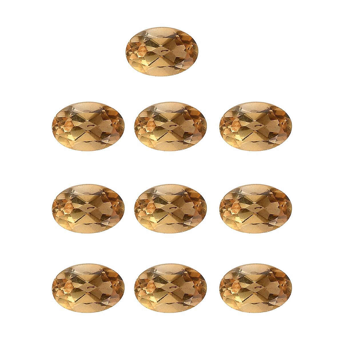 Set of 10 Citrine Loose Gemstones in Oval Shape (6x4mm) 7932381 0